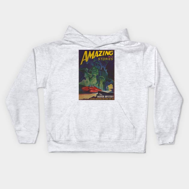 Shaver Mystery Cover Art Kids Hoodie by The Convergence Enigma